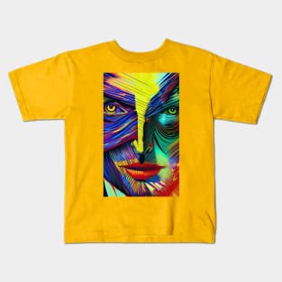 Fantasy abstract portrait Kids T-Shirt